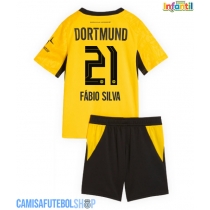 Camisa de time de futebol Borussia Dortmund Fabio Silva #21 Replicas 1º Equipamento Infantil 2026-27 Manga Curta (+ Calças curtas)